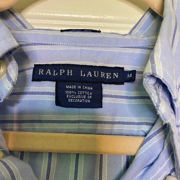 Pin Striped Ralph Lauren Button Up - Picture 3 of 4